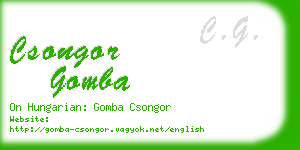 csongor gomba business card